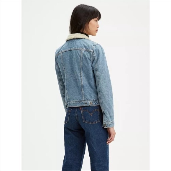 Levi's Original Sherpa Trucker Denim Jean Jacket Medium